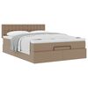 vidaXL Ottoman bed met matras 140x200cm kunstleer cappuccinokleurig