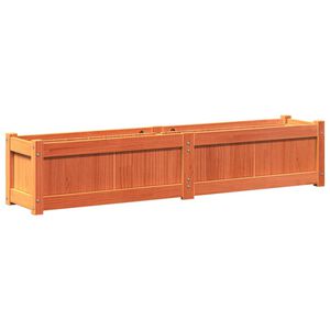 vidaXL Plantenbak 150x31x31 cm massief grenenhout wasbruin