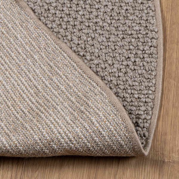 vidaXL Vloerkleden Rond LUGO Taupe &Oslash; 160 CM Polyester
