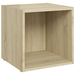vidaXL Tv-meubel 37x35x37 cm bewerkt hout sonoma eikenkleurig