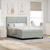 vidaXL Boxspring bed met hoofdeinde Lichtgrijs 160 x 200 cm Fluweel