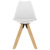 vidaXL Eetkamerstoelen 4 st PP en massief beukenhout wit