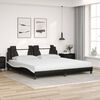 vidaXL Bed "Viana" met matras kunstleer zwart en wit 200x200 cm