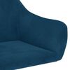 vidaXL Eetkamerstoelen draaibaar 6 st fluweel blauw