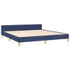 vidaXL Bedframe met hoofdeinde stof blauw 180x200 cm