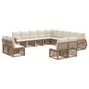 vidaXL Tuinbankenset 13 st Beige en Cr&egrave;me Wit poly rattan