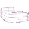 vidaXL Boxspring met matras en LED fluweel roze 120x190 cm