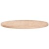 vidaXL Tafelblad rond &Oslash;60x2,5 cm onbehandeld massief eikenhout