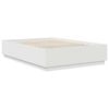 vidaXL Bedframe met LED-striplichten Wit 150 x 200 cm Bewerkt hout