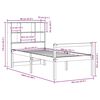 vidaXL Bed met boekenkast zonder matras massief grenenhout 90x200 cm