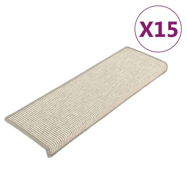 vidaXL Trapmatten 15 st 65x21x4 cm zilver met rechthoekige rand