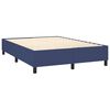 vidaXL Boxspring met matras stof blauw 140x200 cm