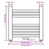 vidaXL Radiator / handdoekenrek recht 480x480 mm