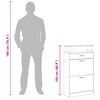 vidaXL Schoenenkast met lade en glazen bovenschap eiken-look