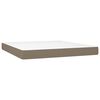 vidaXL Boxspring met matras en LED stof taupe 180x200 cm