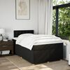 vidaXL Boxspring met matras stof zwart 120x190 cm