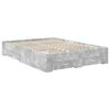 vidaXL Bedframe met hoofdeinde Beton Grijs 150 x 200 cm Bewerkt hout