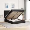 vidaXL Ottoman bed met matrassen en LED's 140x200cm fluweel zwart