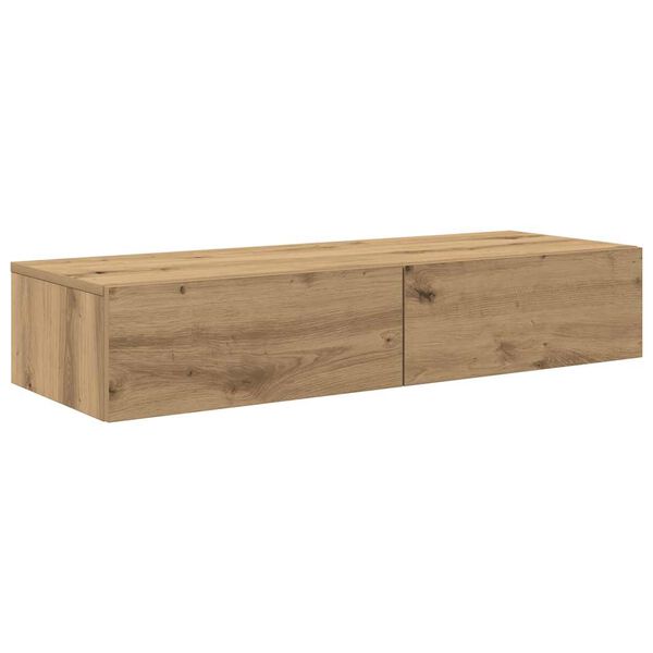 vidaXL Wandschap met lades 100x36x19 cm bewerkt hout artisanaal eiken