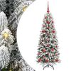vidaXL Kunstkerstboom met kerstbal 120 cm 150 LED's Warmwit PE en PVC