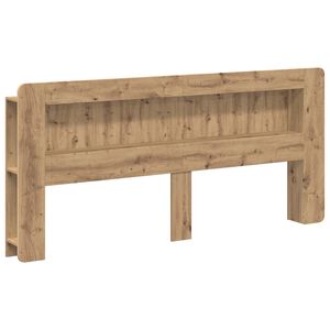vidaXL Hoofdbordkast met opslag Artisanaal eiken Geconstrueerd hout