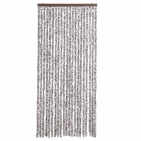 vidaXL Vliegengordijn 90x220 cm chenille bruin en beige