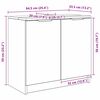 vidaXL Badkamer Kast Beton Grijs 64,5 x 33,5 x 59 cm Bewerkt hout
