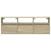 vidaXL Tv-wandmeubel met LED-verlichting 130x31x45 cm sonoma eiken