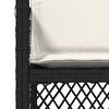 vidaXL Tuinstoelen 4 st met kussens poly rattan zwart