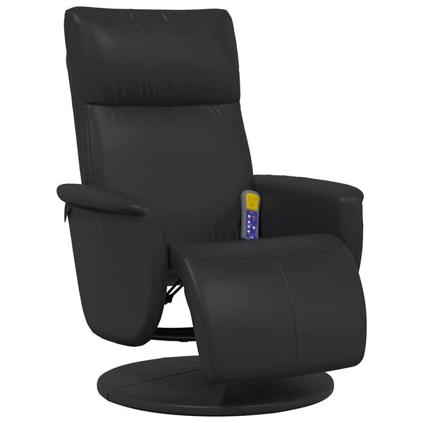 vidaXL Massage Recliner Stoel Zwart 71 x 90 x 105 cm Nep Leer