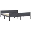 vidaXL Bedframe massief grenenhout grijs 180x200 cm