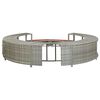 vidaXL Hottub-ombouw poly rattan grijs