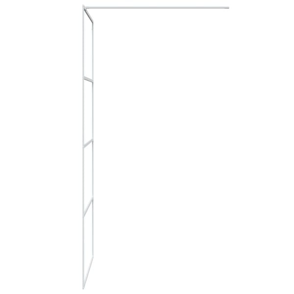 vidaXL Inloopdouchewand 90x195 cm transparant ESG-glas wit