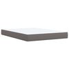 vidaXL Boxspring met matras kunstleer grijs 140x190 cm
