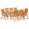 vidaXL 9-delige Tuinset 180x90x75 cm massief acaciahout