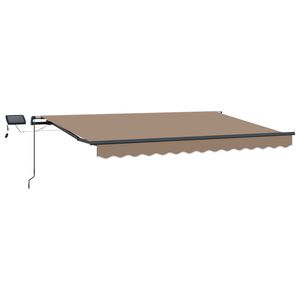 vidaXL Uitschuifbare luifel Taupe 300 x 250 cm Stof en Aluminium