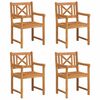 vidaXL Tuinstoelen 4 pcs Naturel Massief Acaciahout