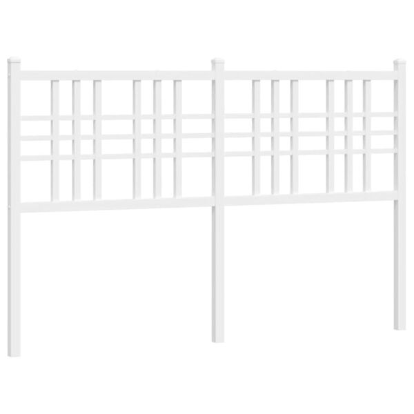 vidaXL Vervangend hoofdbord 120 cm metaal wit