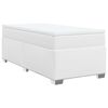 vidaXL Boxspring met matras kunstleer wit 80x200 cm