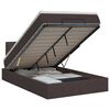 vidaXL Ottoman bed met matras Donkerbruin 120 x 190 cm Stof