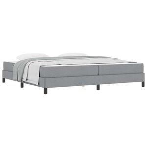 vidaXL Boxspringbed met matras Lichtgrijs 200 x 200 cm Stof