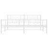 vidaXL Bedframe met hoofd- en voeteneinde metaal wit 180x200 cm