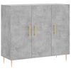 vidaXL Dressoir 90x34x80 cm bewerkt hout betongrijs