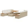 vidaXL Tuinbankenset 11 st 10-Aantal zitplaatsen Beige en Cr&egrave;me
