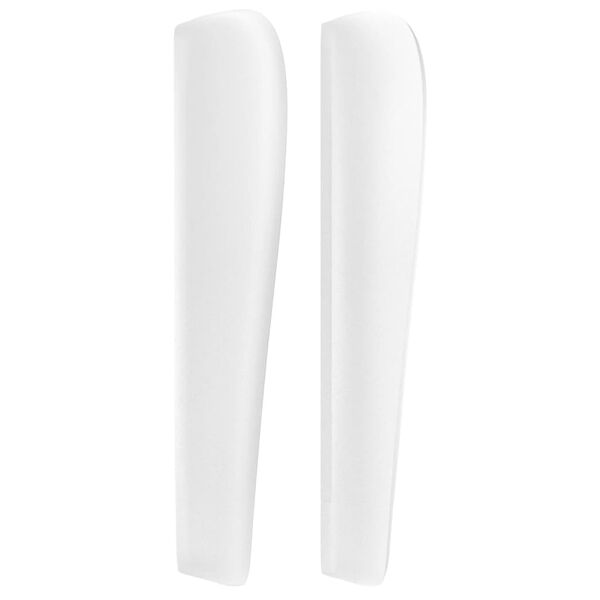 vidaXL Hoofdbord met randen 83x23x118/128 cm kunstleer wit