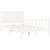 vidaXL Bedframe zonder matras massief grenenhout wit 120x200 cm