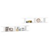 vidaXL Wandschappen 2 st 105x18x20 cm bewerkt hout hoogglans wit