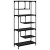 vidaXL Boekenkast 6-laags 81 x 36 x 176 cm Bewerkt hout Zwart eiken