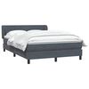 vidaXL Boxspring met matras fluweel donkergrijs 140x220 cm