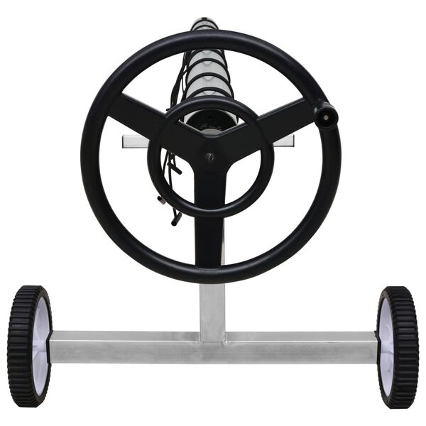 vidaXL Zwembadhoesroller met roestvrijstalen frame